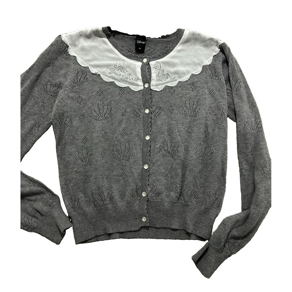 Disney's The Little Mermaid Women's LPointelle Cardigan Part Of Your World